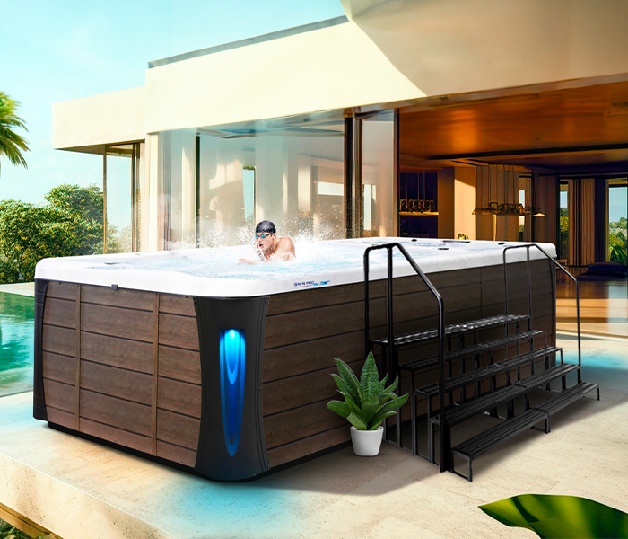 Calspas hot tub being used in a family setting - Aberdeen